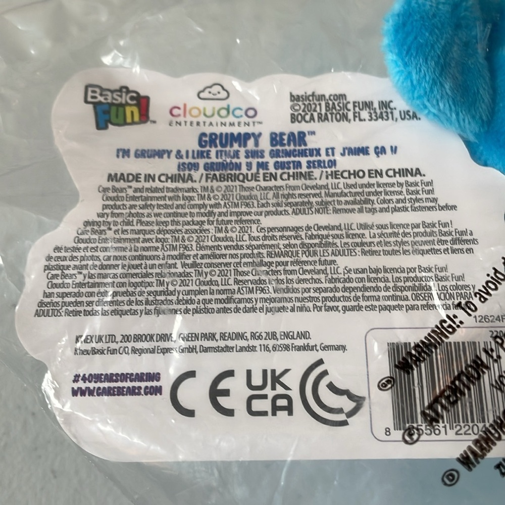 NEW 2021 Care Bears - 9" Medium Plush Soft Huggable Grumpy Bear - Picture 2 of 4